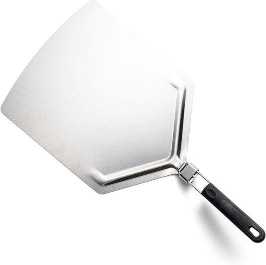 Outset Pizza Peel, Stainless Steel Pizza Paddle With Folding Handle, 25.5" x 13"
