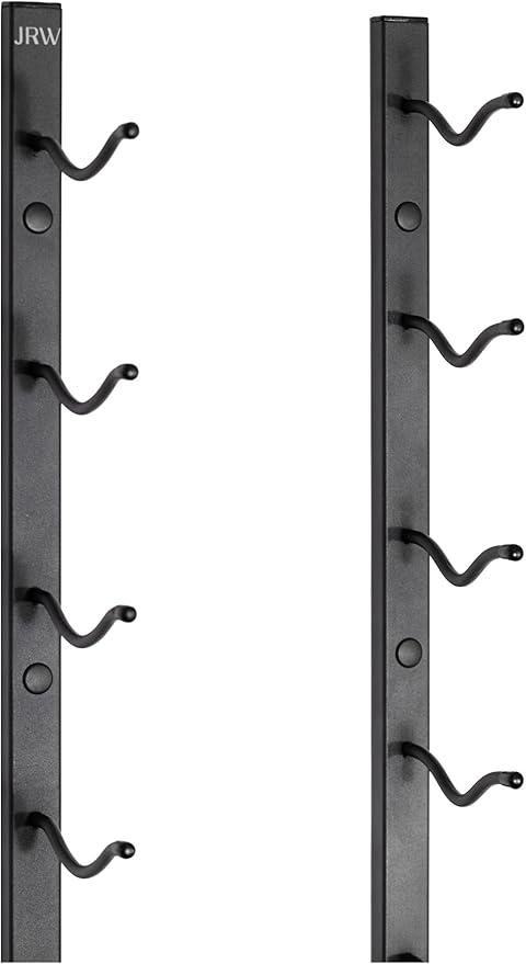 Premium Wall Mounted Metal Wine Rack - 12 Wine Bottles Holder - Modern Wine Rack, Matte Black - Space Saving for Home, Kitchen, Bar - Designed in Canada by Wine Enthusiasts