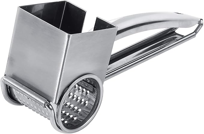 Rotary Cheese Grater, Stainless Steel Manual Cheese Grater Mill with 1 Multifunctional Drum Blades, Kitchen Kitchen Craft Manual hand held Cheese Chocolate