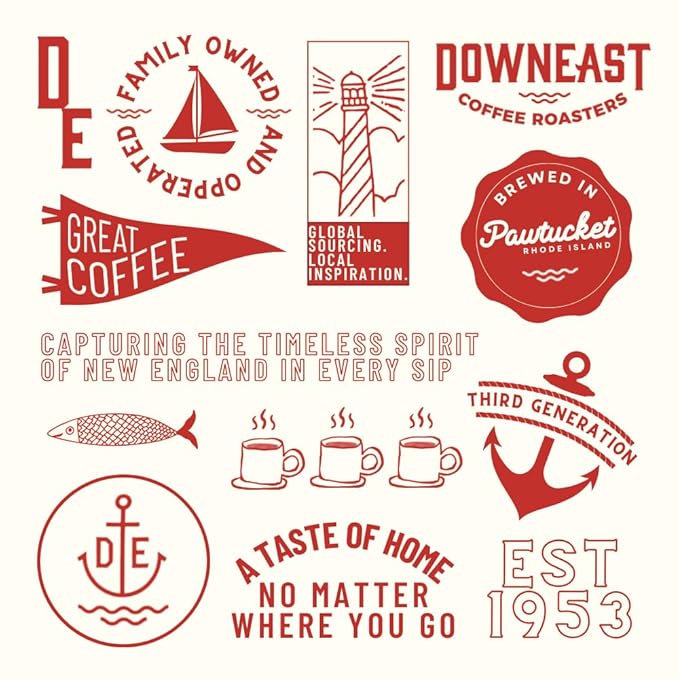 Downeast Coffee Roasters Whole Bean Coffee - 100% Colombian, Medium Roast, 100% Arabica Coffee - Dark Chocolate and Ripe Fruit Notes - Select Central and South American Highlands (2lb Bag)