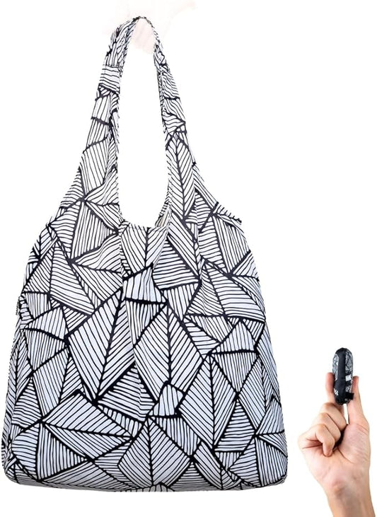 Nanobag Ultra-Lightweight Foldable Tote for Women & Men, Reusable Grocery & Travel Bag, Packable Collapsible Compact Market Essential (Standard Sketch)
