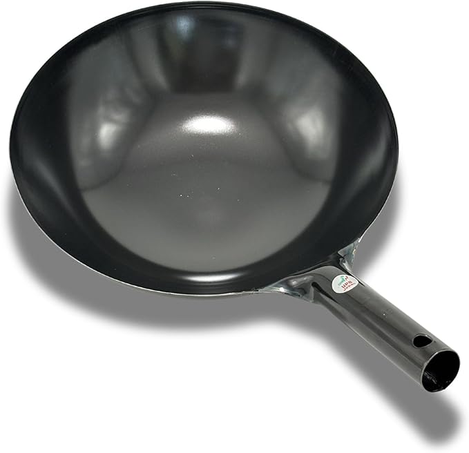 Kanda Iron Beijing Wok - Lightweight and Durable - Perfect for Authentic Japanese Cooking - 13 inch