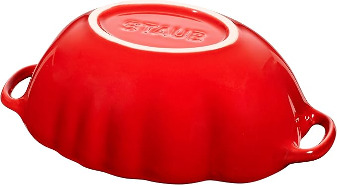 STAUB Ceramics Dutch Oven 16-oz Petite Tomato Cocotte, Cherry