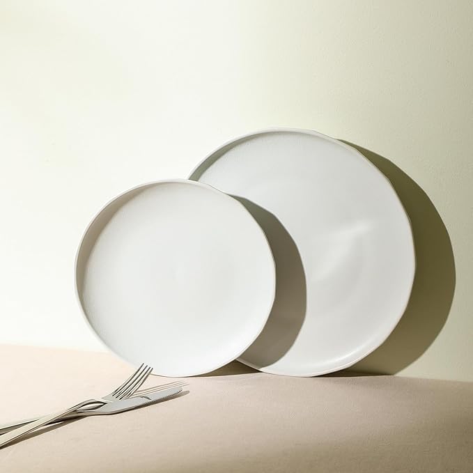 Stone Lain Rio 4-Piece Dinner Plate Set Stoneware, Beige