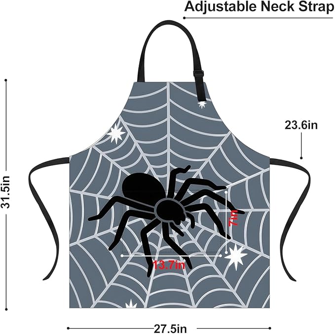 Halloween Apron Home Kitchen Cooking Baking Gardening for Women Men with Pockets waterproof 32x28 inch
