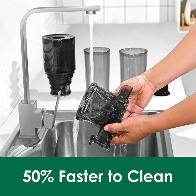 Cold Press Juicer Machines,Fretta Slow Masticating Juicer Machines with 4.25" Large Feed Chute,Fit Whole Fruits & Vegetables Easy Clean Self Feeding,High Juice Yield,Tritan BPA-Free,Onyx Black