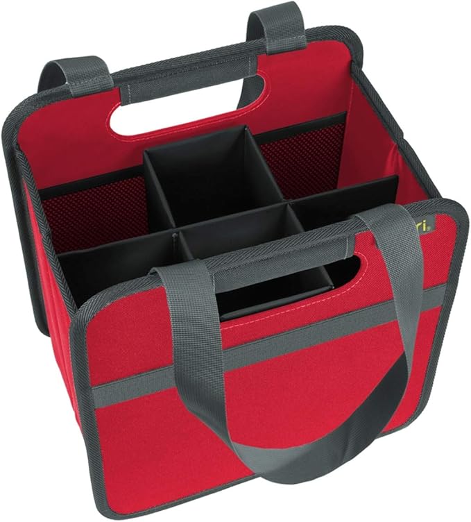 meori 6-Bottle Wine Tote Folding Carrying Bag Great Christmas Gift