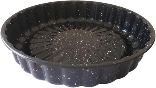 Charlotte Cake Pan 10 Inch, Flower Shaped Charlotte Mold Pan, Carboon Steel Round Cake Molds for Baking, Nonstick Special Bakeware - Black
