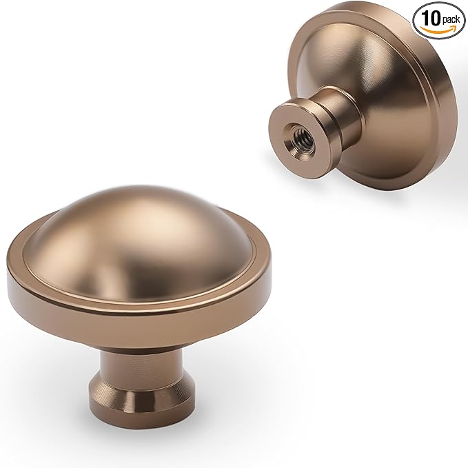 10 Pack Dark Champagne Bronze Kitchen Cabinet Knobs Cabinet Knobs Gold Drawer Knobs Kitchen Hardware Solid Cupboard Knobs Drawer Knobs