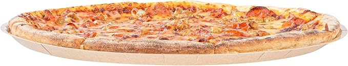 Restaurantware-Eco Pie 18 Inch Paper Pizza Trays, 50 Round Pizza Pans - Oven-Ready, Microwavable, Kraft Paper Pan For Large-Sized Pizzas, For Baking, Cooking, Bread, Meat, Or Pies