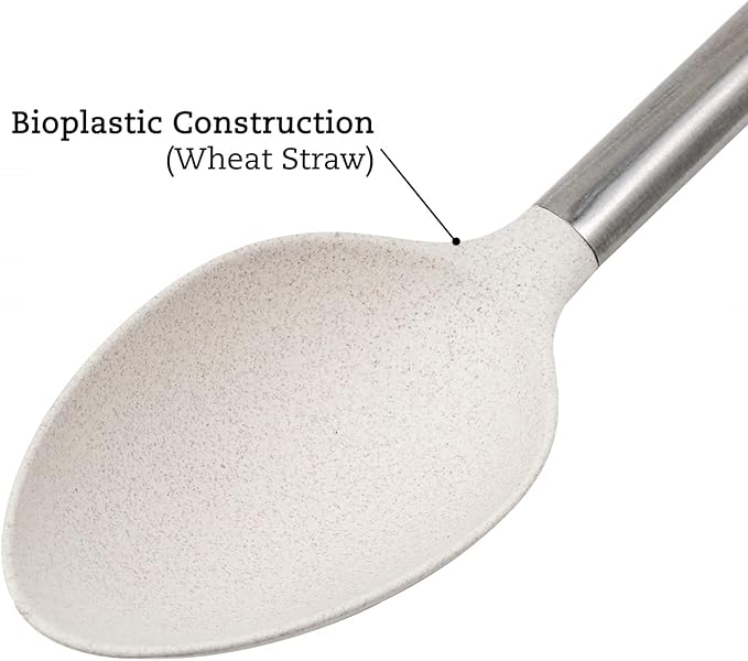 Beille 4pc Cream Wheat Straw Cooking Spoons Kitchen Utensils Set Household Essentials