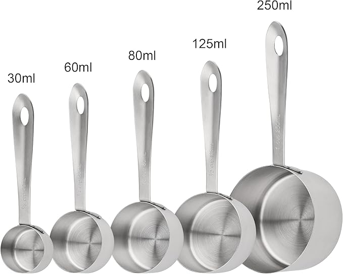 Measuring Cups and Spoons Set of 12, Stainless Steel Stackable Measuring Cups and Spoons Set With Leveler, Metal Measuring Spoons and Cups for Dry or Liquid Ingredients During Kitchen & Baking
