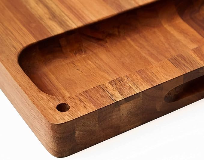 Premium Large Acacia Wood Cutting Board for Kitchen (17x13 inches) Extra Thick 1.5 inch Chopping Board with Juice Groove. Non slip Reversible Butcher Block Countertop & Charcuterie gift set…