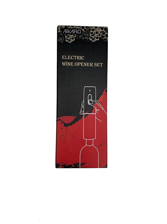 AIKARO - Electric Wine Bottle Opener Automatic Corkscrew, Rechargeable (Set B)