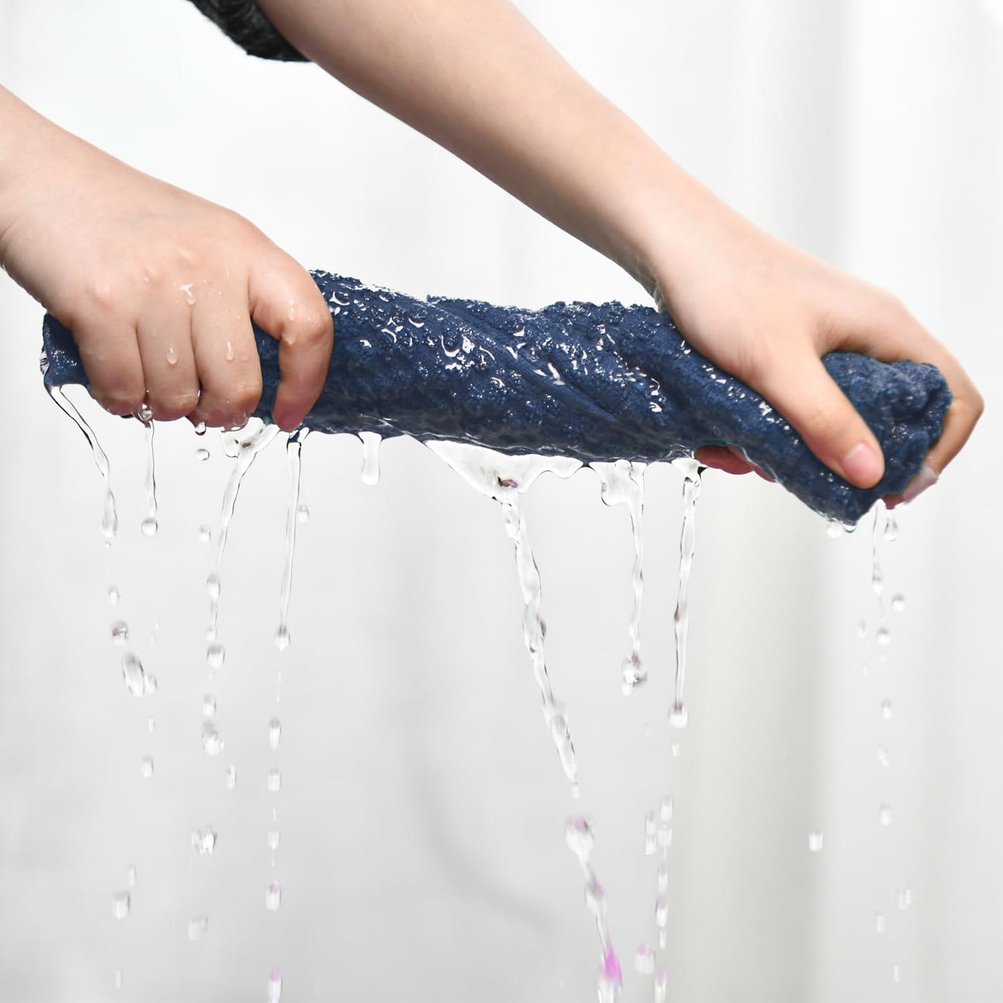 Artoid Mode Ring Spun Cotton Blue Kitchen Dish Towels, 15x25 Inch Ultra Soft Absorbent Quick Drying Household Cleaning Tea Towels Bar Towels Set of 4