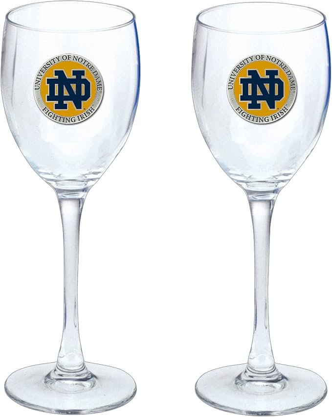 Heritage Pewter Notre Dame Glass Water Goblets – Set of 2 | 12 OZ Goblet Glasses | Expertly Crafted Pewter Glass
