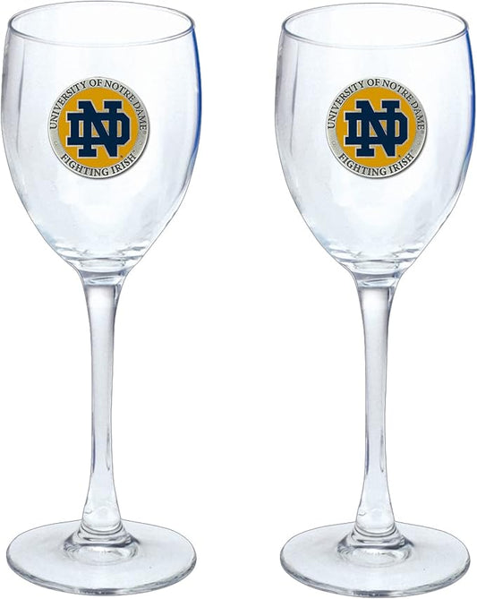 Heritage Pewter Notre Dame Glass Water Goblets – Set of 2 | 12 OZ Goblet Glasses | Expertly Crafted Pewter Glass