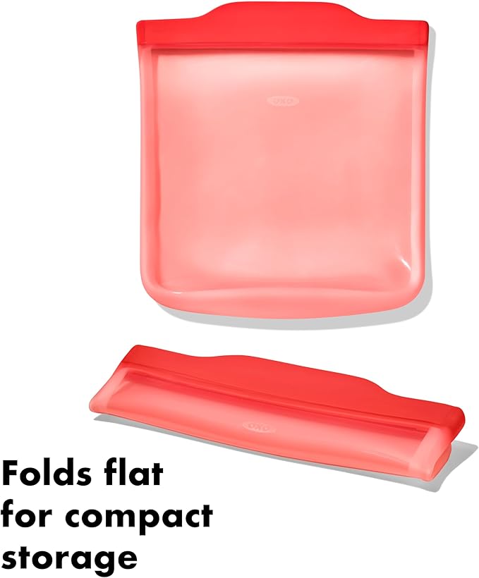 OXO Good Grips Silicone Reusable Bag – Sandwich Bag (28 oz) - Watermelon