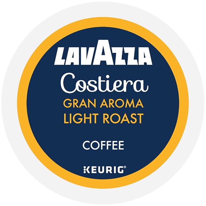 Lavazza Costiera Gran Aroma, Single-Serve Keurig K-Cup Pods, Light Roast Coffee, 32-Count Box