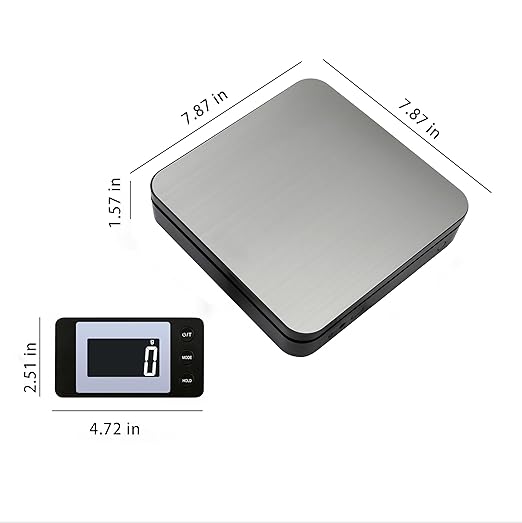Shipping Scale, 110 LB Digital Postage Scale, LCD Display Postal Scales, Hold/Tare Function, Lightweight Scale for Packages, Luggage, Pet, Industrial, Laundry, Warehouse, Kitchen