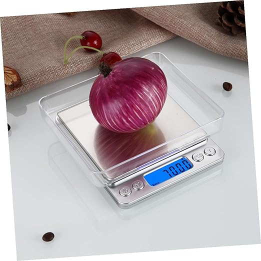 Digital Kitchen Scale High-Precision Stainless Steel Food Weight Balance Scale with Backlit LCD Display Auto-Off Function for Cooking Baking Jewelry