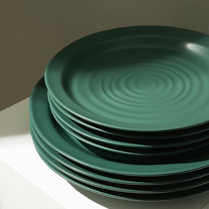 Stone Lain Orbit 12-Piece Dinnerware Set Stoneware, Green