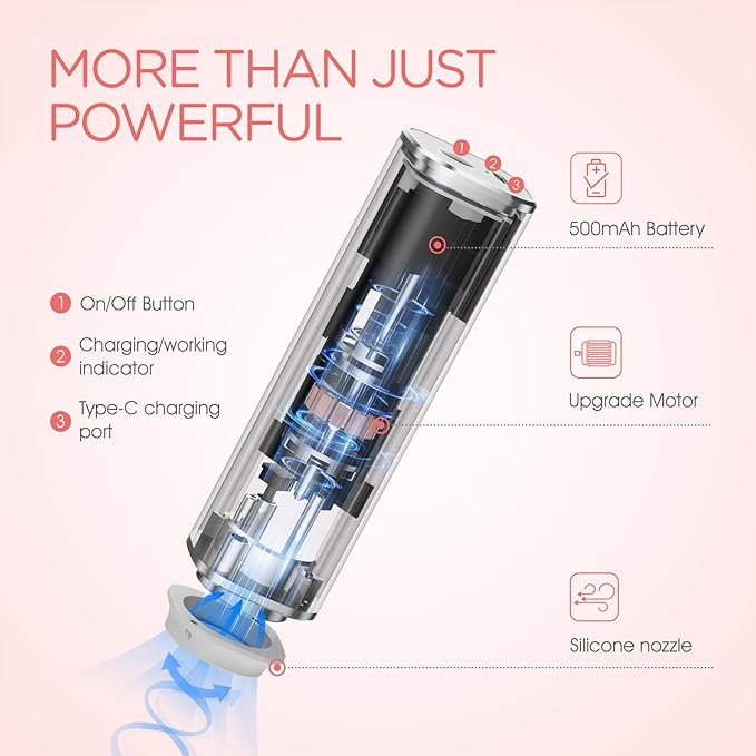 VOYOR Handheld Vacuum Sealer, Portable Vacuum Sealer Kit with Vacuum Bags Cordless Automatic Vacuum Pump for Food Preservation Type-C Charging and Long Lasting Food Vacuum (1 Pump+5 Bags)