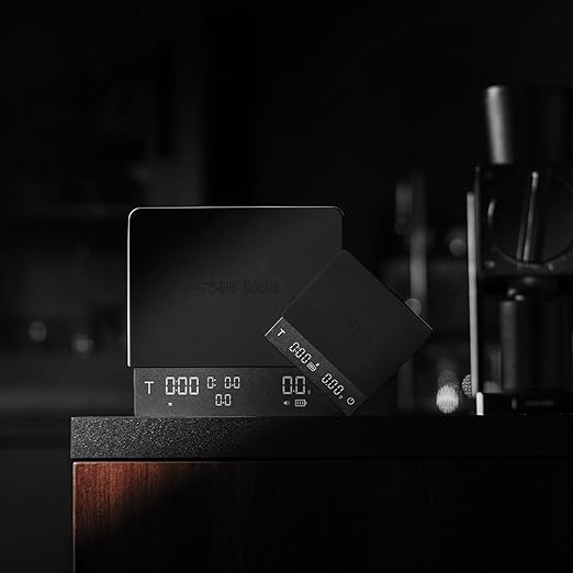 MHW-3BOMBER Large Coffee Scale with Timer, Digital Pour-Over Scale with Flow Rate, 2kg/0.1g Accurate Espresso Scale, 3-Mode, Rechargeable Coffee Bean Weight Scale for Pour Over, Espresso,Black,ES5663