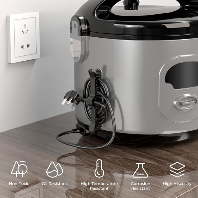 Cord Organizer | Organization and Storage for Kitchen Appliances,Cord Keeper,Cord Wrapper,Cord Holder for Air Fryer,Coffee Maker,Blender,Toaster-8Pcs (grey)