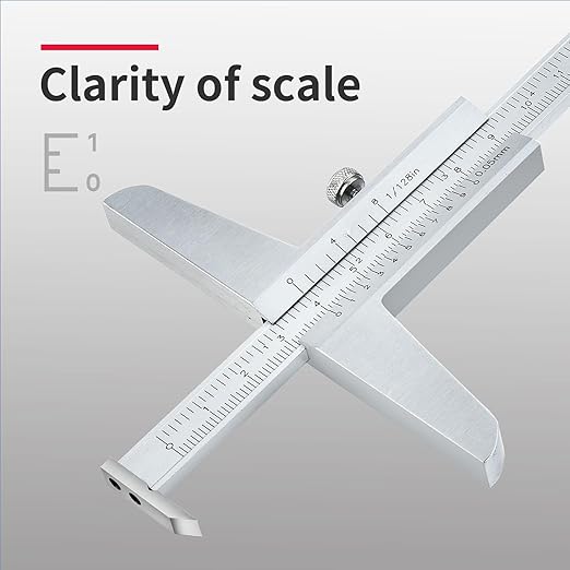 0-300mm Depth Gauge Vernier Caliper，Precision Measurement Tool，High-Strength CarbonSteel，DRINYOUNG（0-300/128in Depth Caliper with Hook）