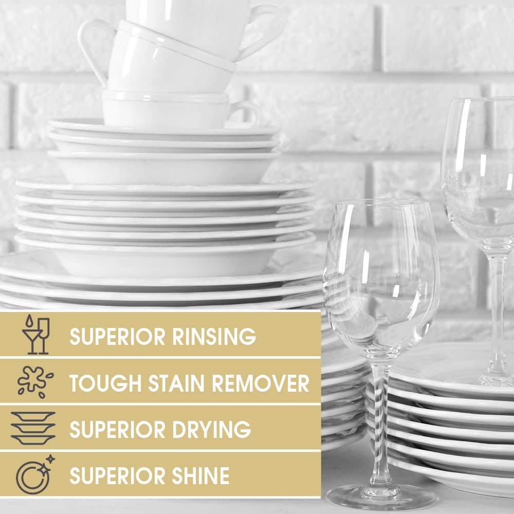 Ginger Lily Farms Botanicals Plant-Based 4-In-1 Dishwasher Rinse Aid, 100% Vegan & Cruelty-Free, Fragrance-Free, 1 Gallon (128 fl oz) Refill, 128.00 Fl Oz (Pack of 1)