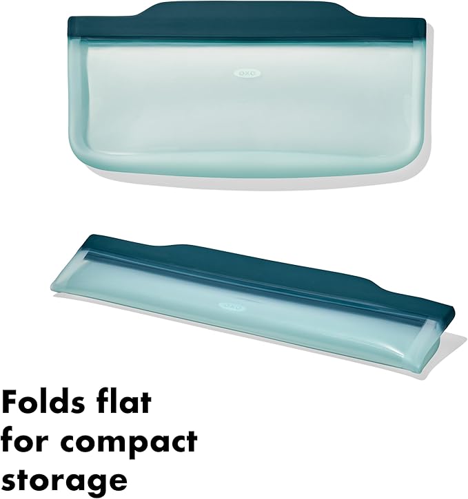 OXO Good Grips Silicone Reusable Bag – Slim Bag (30 oz) - Lagoon