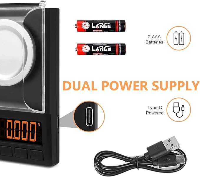 Fuzion Milligram Scale 50g x 0.001g, Mg Scale with 9-in-1 Design - Micro Scale, Powder Scale for Reloading with Portable Case, Microgram Scale USB/Battery Powered