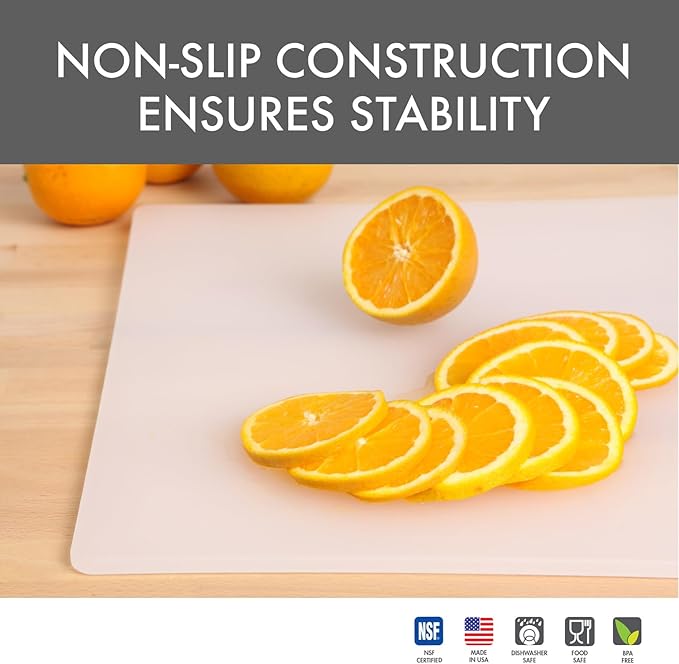 Dexas NSF Polysafe Cutting Board, 14 by 17 inches, White