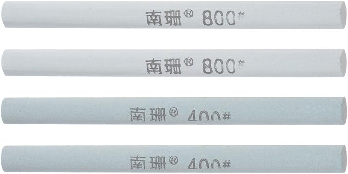HARFINGTON 4pcs Knife Sharpening Stone Set 400/800 Grit Cylinder Knife Sharpening Stone Sharpener Whetstone for Knives Scissors Kitchen Sharpen Tools