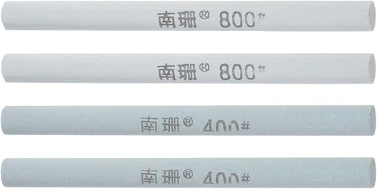 HARFINGTON 4pcs Knife Sharpening Stone Set 400/800 Grit Cylinder Knife Sharpening Stone Sharpener Whetstone for Knives Scissors Kitchen Sharpen Tools