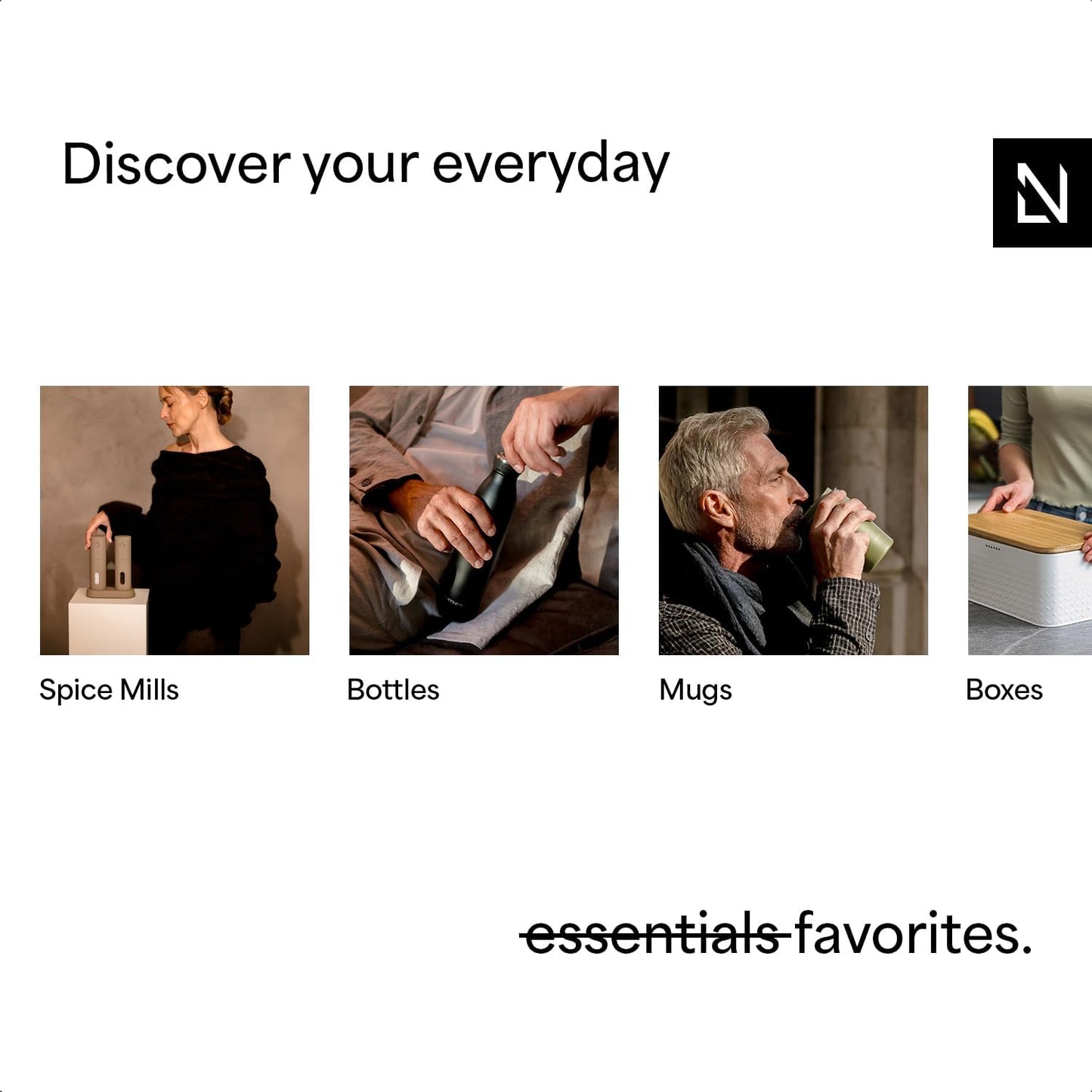 LARS NYSØM Salt and Pepper Grinder Set, Stainless Steel Manual Salt and Pepper Mills, Adjustable Ceramic Grinder, Design Spice Shakers (Peach/Beige)