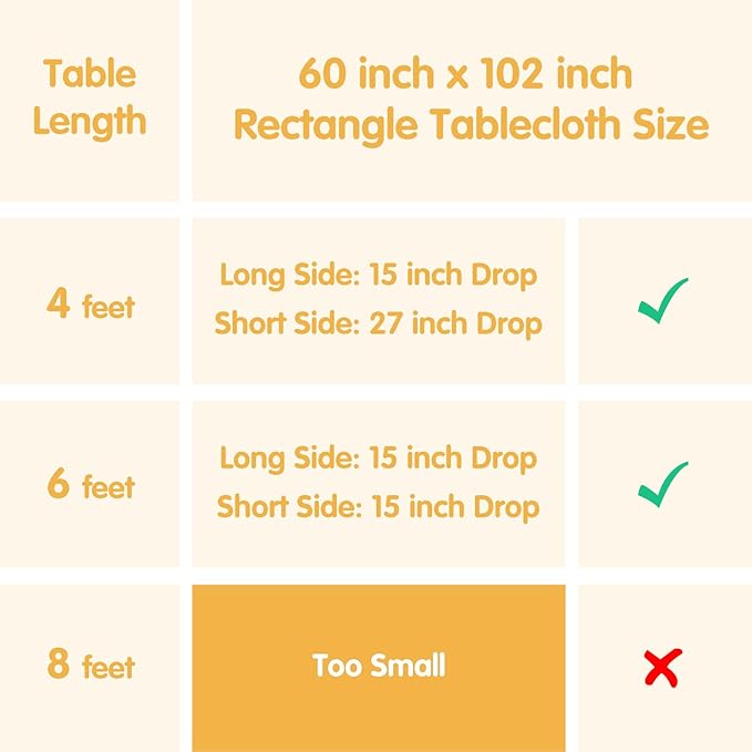 BRILLMAX 8 Pack Ivory Tablecloths for 6 Foot Rectangle Tables 60 x 102 Inch - 6ft Rectangular Bulk Linen Polyester Fabric Washable Cloth Cover for Wedding Reception Banquet Birthday Party