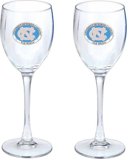 Heritage Pewter North Carolina Glass Water Goblets – Set of 2 | 12 OZ Goblet Glasses | Expertly Crafted Pewter Glass