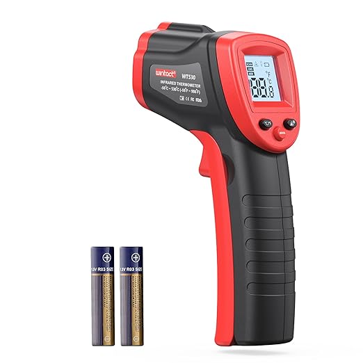 Wintact Infrared Thermometer Temperature Gun -58℉ to 1094℉, Digital IR Heat Surface Temp Gun, Non-Contact Laser Thermal Gun for Cooking Food, BBQ, Pizza Oven, Grill, Griddle Accessories