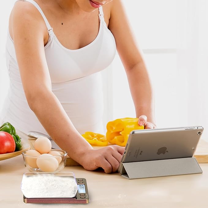 Fuzion Digital Scale .01 Gram Accuracy, 500g Mini Food Scales for Small Jewelry, Gold, Herb, Spice - Weight Gram and Oz