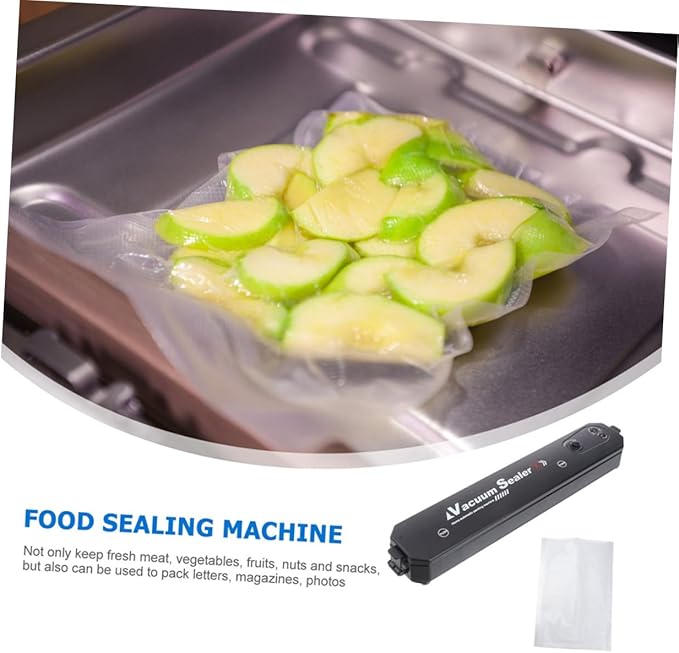 BESPORTBLE Automatic Vacuum Sealer Machine for Kitchen with Sealing Bags Dry Wet Food Preservation Compact Portable Household Sealing Tool US Plug Acv