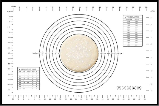 Dough Mat Silicone Baking Mats for Rolling Pastry,Kneading Sheet Sourdough Bread Baking Supplies Black 24x16"