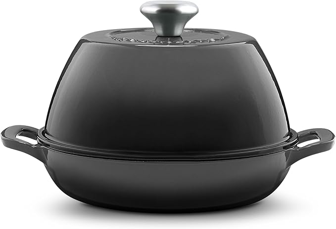 Signature Enameled Cast Iron Sourdough Bread Oven | Non-Stick with Tight Fitting Lid for Perfect Baking and Bread Making | 6QT Round Oven With Lid [Oyster Grey]