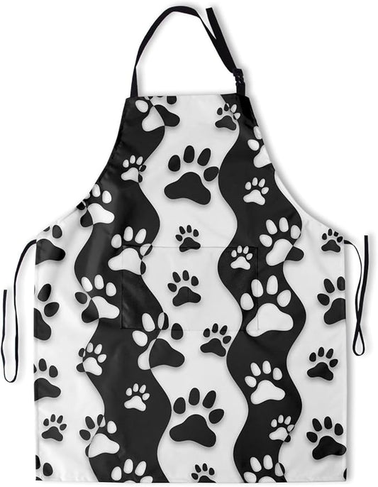 Funny Animal Apron with 2 Pockets Waterproof for Men Women Kitchen Garden Decor