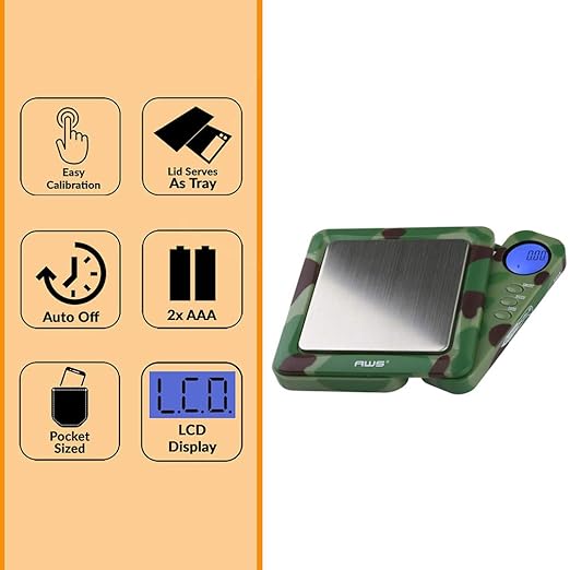 American Weigh Scales 650g x 0.1g Digital Pocket Gram Scale-Blade Series | Precision Mini Scale 0.1g Accuracy, Pocket Scale for Kitchen, Gold, Gems & Coin Scale, Smart Digital & Compact Scale