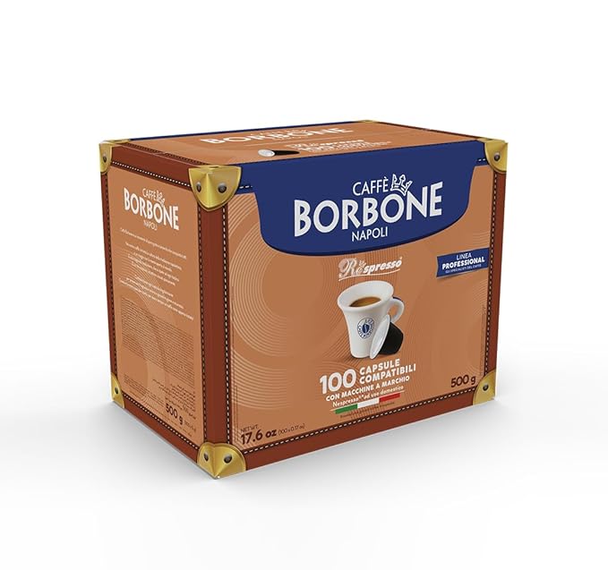Caffe Borbone Nespresso Compatible Coffee Pods, Red Blend, Medium Roast, Premium Robusta Blend, Strong and Creamy - NOT compatible with Vertuo - 100 Count