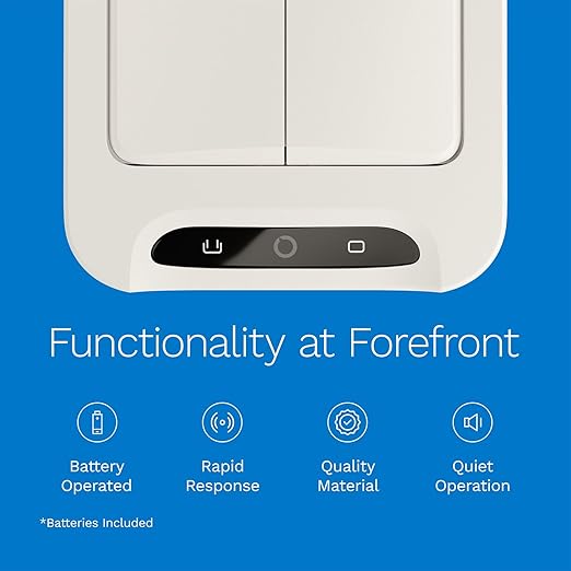 hOmeLabs 2.4 Gallon Touchless Sensor Trash Can, Automatic Retractable Butterfly Lid, Batteries Included, Space-Efficient, Easy Clean, Battery-Powered
