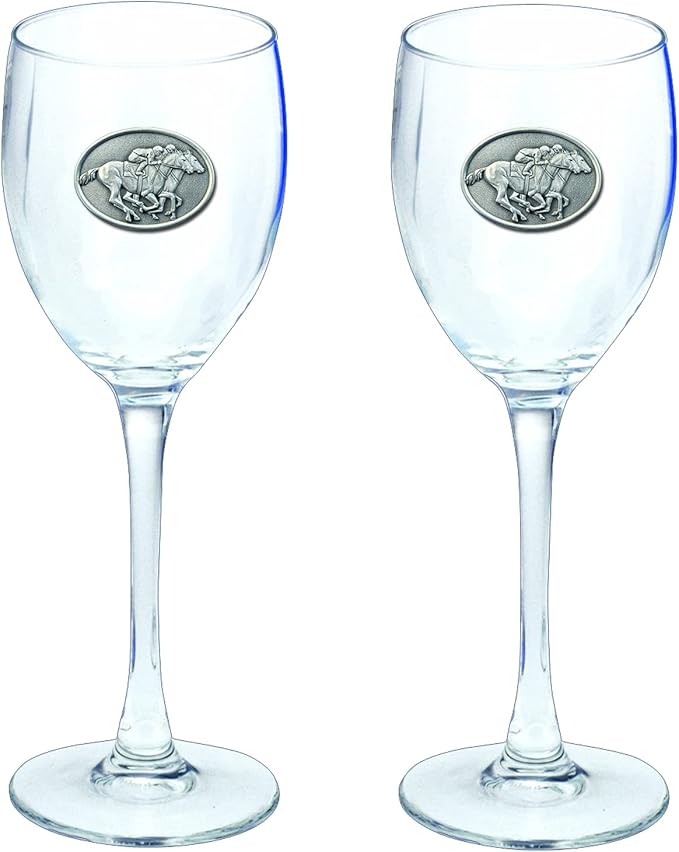 Heritage Pewter By a Nose Glass Goblets – Set of 2 | 12 OZ Goblet Wine Glasses | Expertly Crafted Pewter Glass