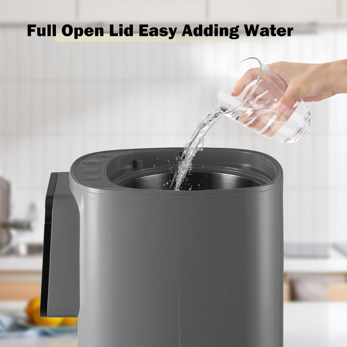 OCTAVO Water Boiler & Warmer 5 Liter, 304 Stainless Steel Water Tank, 700 Watt 6 Adjustable Water Temperature, LCD Touch Control Screen, Child Lock with Water Shortage Indicator